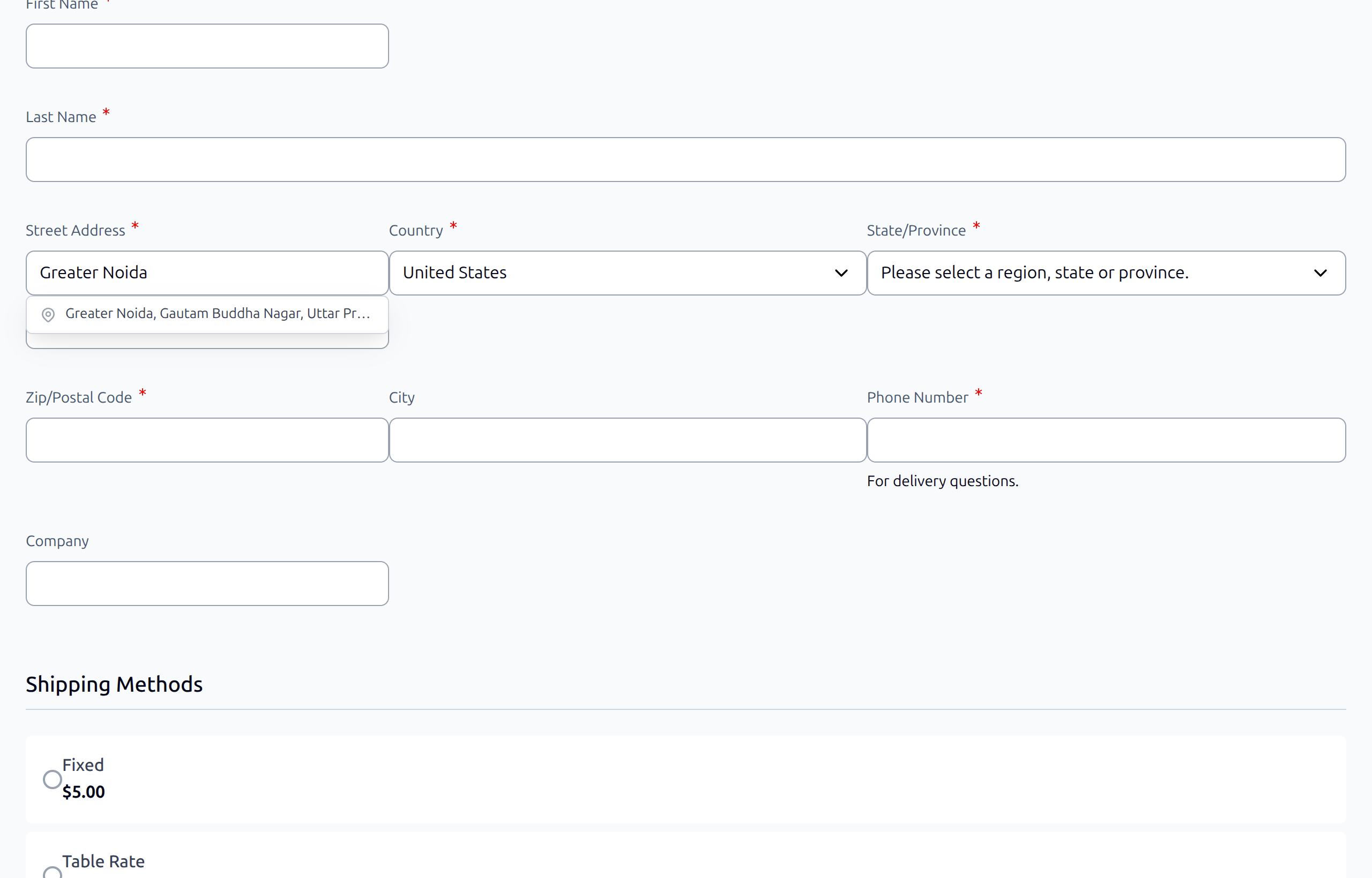 Hyvä Checkout address form with OpenStreetMap autocomplete suggestions